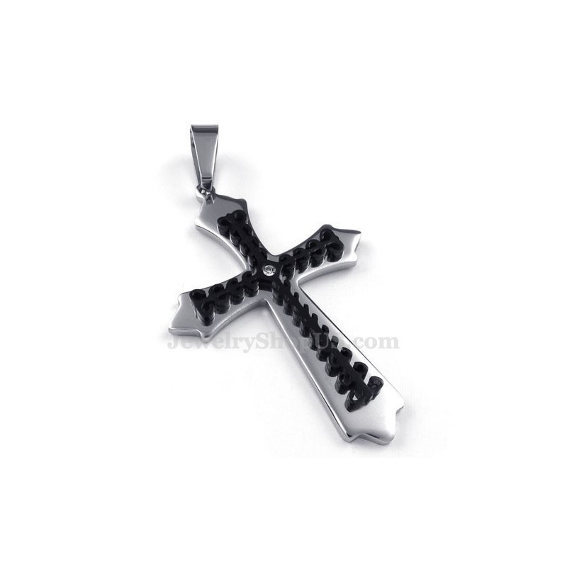 Svart Titan Korshänge Halsband (Gratis Kedja) Svart Titan Korshänge Halsband (Gratis Kedja)