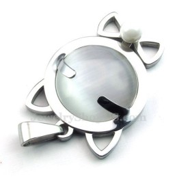 Silver Titan Cat Eye Halsband (Gratis Kedja)