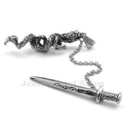 Halsband Med Draksvärd Och Titanhänge (Gratis Kedja)