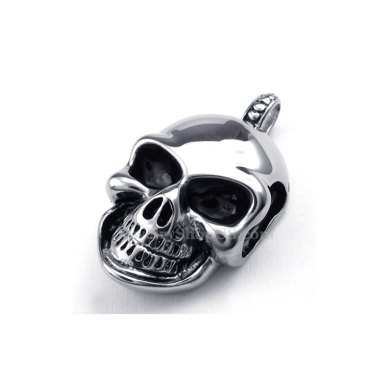 Halsband Med Silverfärgat Titanskallhänge (Gratis Kedja) Halsband Med Silverfärgat Titanskallhänge (Gratis Kedja)