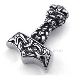Titanhalsband Med Thor'S Hammer-Hänge (Gratis Kedja)