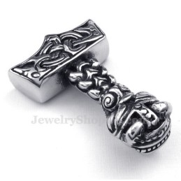 Titanhalsband Med Thor'S Hammer-Hänge (Gratis Kedja)