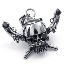 Utsökt Titanhalsband Med Piratskallehänge (Gratis Kedja)