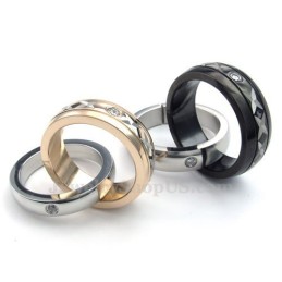 Sammankopplade Ringar Titan Parhalsband Med Hänge (Gratis Kedja)