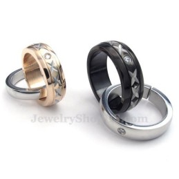 Sammankopplade Ringar Titan Parhalsband Med Hänge (Gratis Kedja)