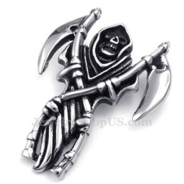 Titanhalsband Med Hänge I Form Av Liemannen (Gratis Kedja)