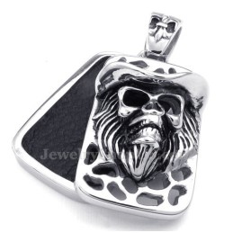 Kort Titanhalsband Med Dödskallehänge (Gratis Kedja)
