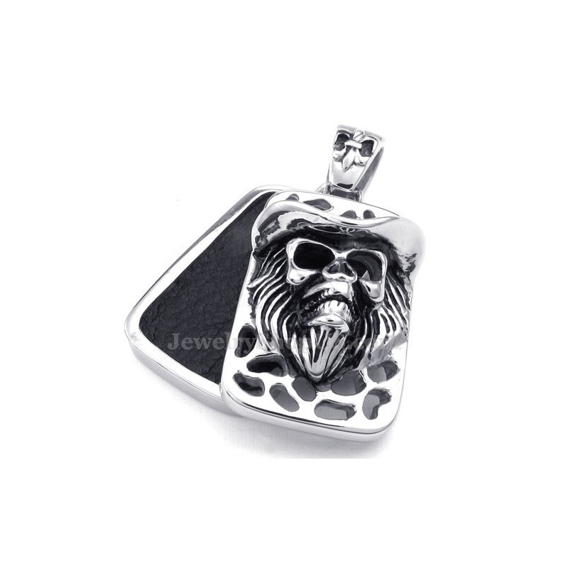 Kort Titanhalsband Med Dödskallehänge (Gratis Kedja) Kort Titanhalsband Med Dödskallehänge (Gratis Kedja)