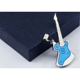 Moderiktigt Blått Gitarrhänge I Titan - Fri Kedja