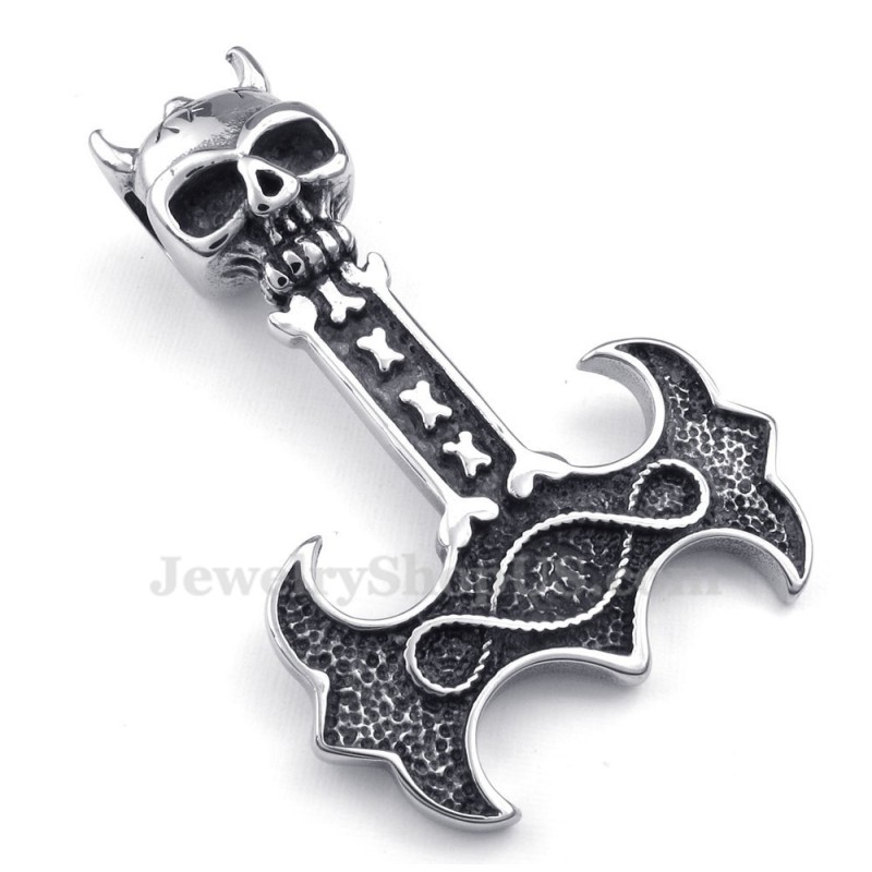 Titanhalsband Med Thor'S Hammer-Hänge (Gratis Kedja) Titanhalsband Med Thor'S Hammer-Hänge (Gratis Kedja)