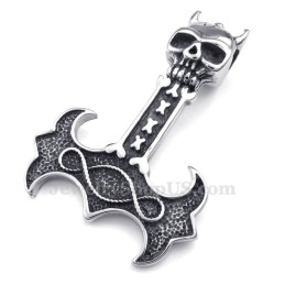 Titanhalsband Med Thor'S Hammer-Hänge (Gratis Kedja)