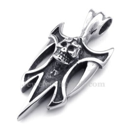 Titanhalsband Med Dödskallehänge (Gratis Kedja)