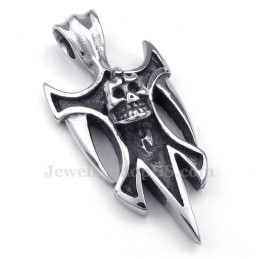 Titanhalsband Med Dödskallehänge (Gratis Kedja)