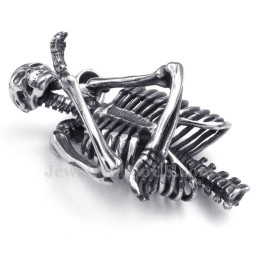 Titanhalsband Med Dödskallehänge (Gratis Kedja)