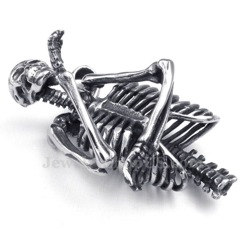Titanhalsband Med Dödskallehänge (Gratis Kedja) Titanhalsband Med Dödskallehänge (Gratis Kedja)