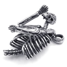 Titanhalsband Med Dödskallehänge (Gratis Kedja)