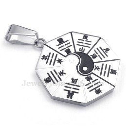 Titanhalsband Med Åtta Diagram Och Hänge (Gratis Kedja)