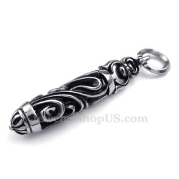 Titanhalsband Med Cylinder- Och Kolumnhänge (Gratis Kedja)