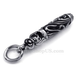 Titanhalsband Med Cylinder- Och Kolumnhänge (Gratis Kedja)