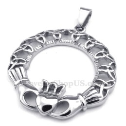 Titanhalsband Med Keltisk Knut Och Ögla (Gratis Kedja)