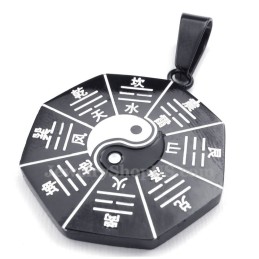 Svart Halsband Med Åtta Diagram I Titan (Gratis Kedja)