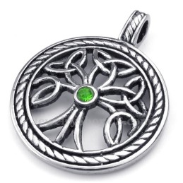 Titanhalsband Med Keltisk Knut Och Hänge (Gratis Kedja)