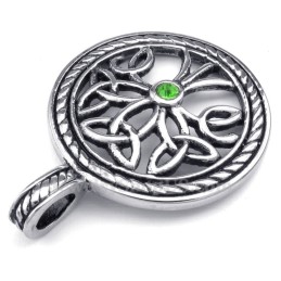 Titanhalsband Med Keltisk Knut Och Hänge (Gratis Kedja)
