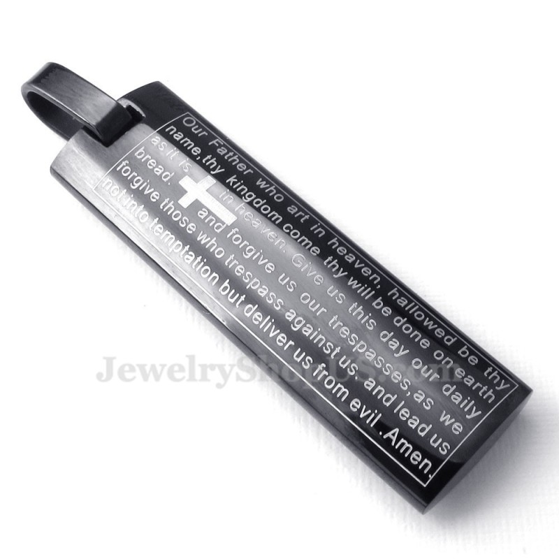 Titanhalsband Med Engelska Bönekort Och Hänge (Gratis Kedja) Titanhalsband Med Engelska Bönekort Och Hänge (Gratis Kedja)
