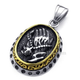 Titanhalsband Med Skakande Händer (Gratis Kedja)