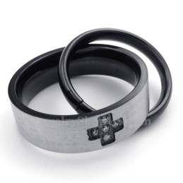 Titanhalsband Med Sammankopplade Ringar Och Hänge För Par (Gratis Kedja) (Ett Par)