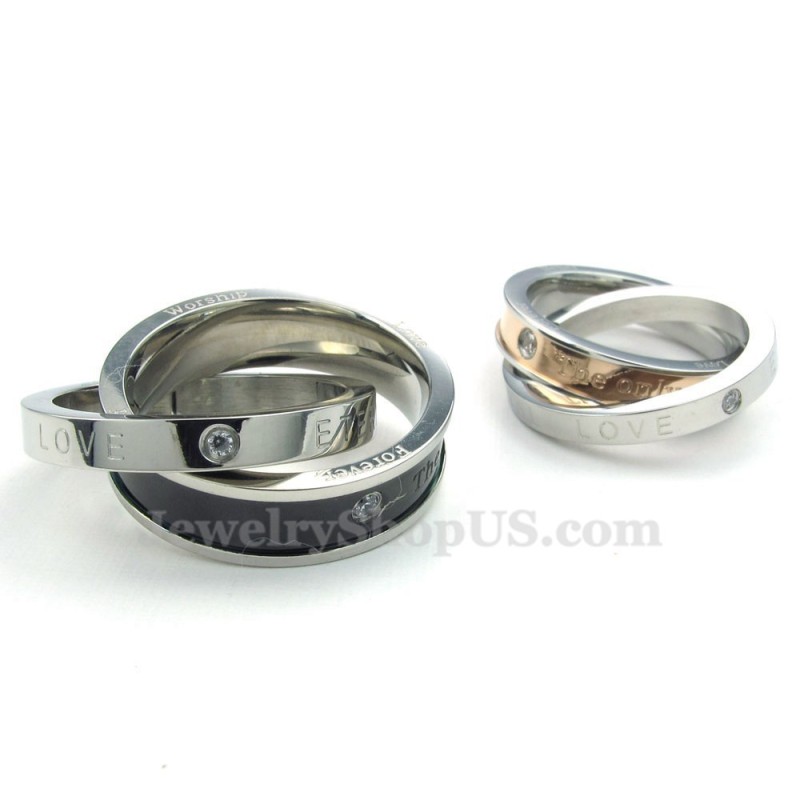 Tillbedjan Kärlek Titan Sammanlänsande Ringar Par Hänge Halsband (Gratis Kedja) (Ett Par) Tillbedjan Kärlek Titan Sammanlänsande Ringar Par Hänge Halsband (Gratis Kedja) (Ett Par)