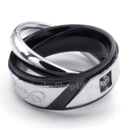 Titanhalsband Med Sammankopplade Cirklar Och Hänge För Par (Gratis Kedja) (Ett Par)
