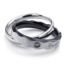 Dubbelfärgat Titanhalsband För Par (Gratis Kedja) (Ett Par)
