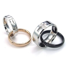 Titan-Halsband Med Sammankopplade Cirklar Och Hänge För Par (Gratis Kedja) (Ett Par)