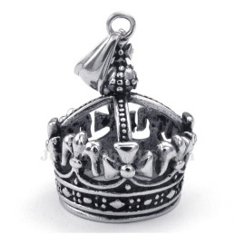 Halsband Med Titanhänge I Kejserlig Krona (Gratis Kedja)