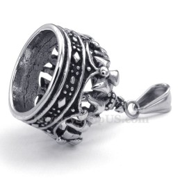 Halsband Med Titanhänge I Kejserlig Krona (Gratis Kedja)