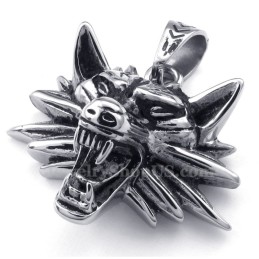 Titanhalsband Med Varghänge (Gratis Kedja)