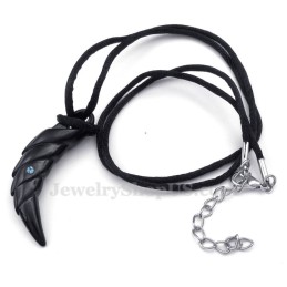 Svart Titan Talon-Hängehalsband (Gratis Kedja)