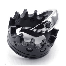 Titan Imperial Crown Rings Parhänge Halsband (Gratis Kedja) (Ett Par)