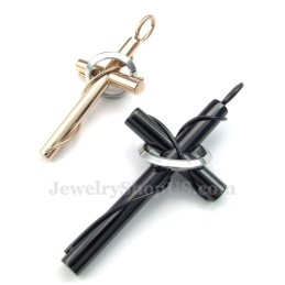 Titan Korsringar Par Hänge Halsband (Gratis Kedja) (Ett Par)