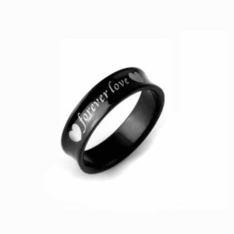Forever Love Herrring I 6 Mm Svart Titan