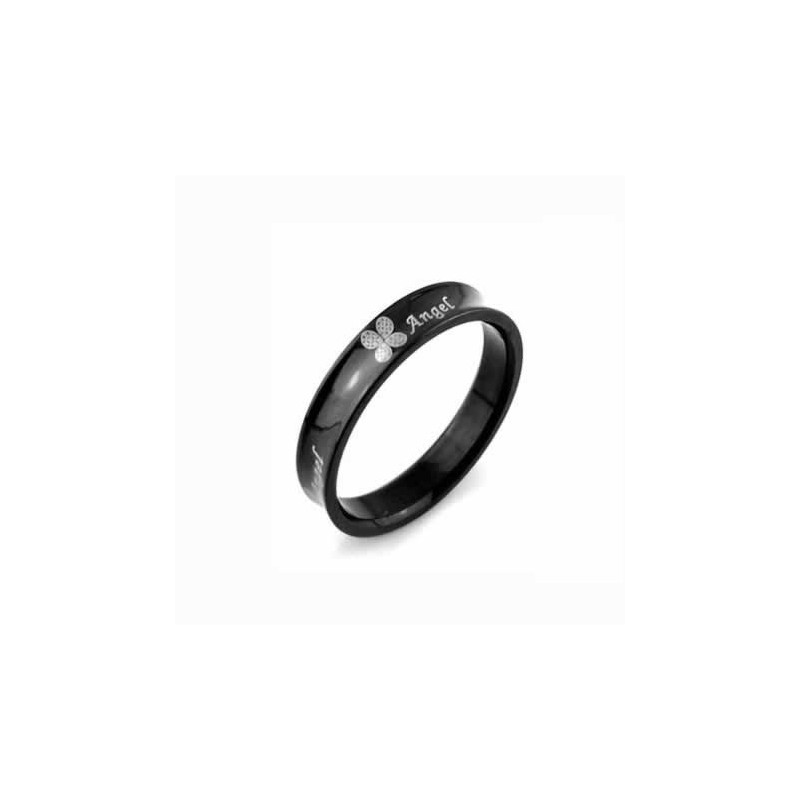 Fyrklöver Herr 6Mm Svart Titanring Fyrklöver Herr 6Mm Svart Titanring