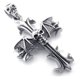 Titanhalsband Med Dödskallehänge (Gratis Kedja)