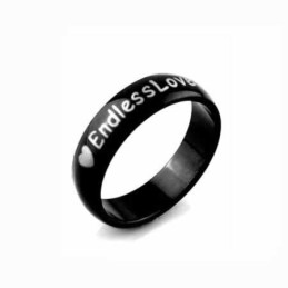 Endless Love Herr 6Mm Svart Titanring