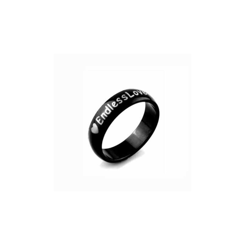 Endless Love Herr 6Mm Svart Titanring Endless Love Herr 6Mm Svart Titanring