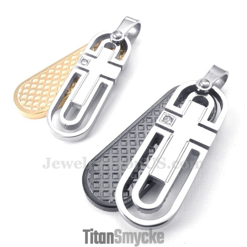 Titanhalsband Med Hänge För Par (Gratis Kedja) (Ett Par) Titanhalsband Med Hänge För Par (Gratis Kedja) (Ett Par)