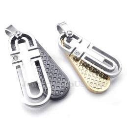 Titanhalsband Med Hänge För Par (Gratis Kedja) (Ett Par)