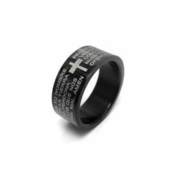Bibelkors Herrring 6 Mm Svart Titan