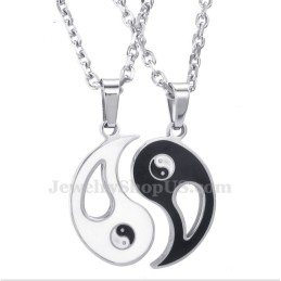 Titan Tai Chi Parhalsband Med Hänge (Gratis Kedja) (Ett Par)