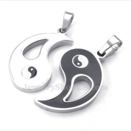 Titan Tai Chi Parhalsband Med Hänge (Gratis Kedja) (Ett Par)